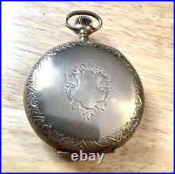 18 Size Hinged YGF Stem Or Lever Set Coin Edge Pocket Watch Case