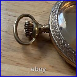 18 Size Hinged YGF Stem Or Lever Set Coin Edge Pocket Watch Case