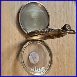 18 Size Hinged YGF Stem Or Lever Set Coin Edge Pocket Watch Case