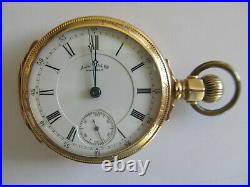 18 Size Waltham Appelton Tracy In Waltham 14 K Gold Box Hinge Pocket Watch Case