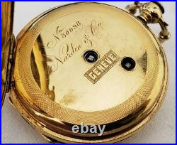 18k Gold Enamel EARLY Ulysse Nardin Hunter Case Pocket Watch High Grade