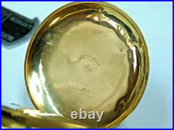 18k Solid Gold, 6 size Hunter Case Swiss Pocket Watch late 1800s