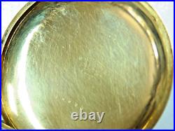 18k Solid Gold, 6 size Hunter Case Swiss Pocket Watch late 1800s