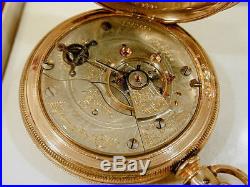 18s 17J Illinois Bunn 5th Pinion Chalmers Patent RR Hunter Case Pocket Watch
