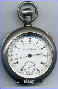18s Columbus The Empire pocket watch in 4 oz. Coin silver case
