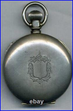 18s Columbus The Empire pocket watch in 4 oz. Coin silver case