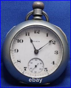 18s Elgin 15 Jewel Grade 317 Pocket Watch, Dueber Silverine Case, Running