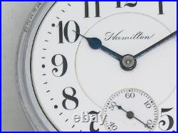 18s Hamilton 21 Jewel Railroad Grade 940 Chromium Cased Pocket Watch, Running
