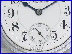 18s Hamilton 21 Jewel Railroad Grade 940 Chromium Cased Pocket Watch, Running
