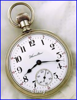18s Hamilton Model 940 Railroad 21 Jewels Salesman Case Pocket Watch. Beauty