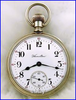 18s Hamilton Model 940 Railroad 21 Jewels Salesman Case Pocket Watch. Beauty