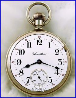 18s Hamilton Model 940 Railroad 21 Jewels Salesman Case Pocket Watch. Beauty