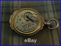 18s Illinois Bunn Special 24j Railroad Pocket Watch. Heavy box hinged case