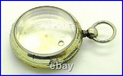 18s Key Wind Watch Case 3oz Warranted Coin Silver Open Face Pocket Watch Case