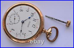 18s Omega POCKET WATCH Private Label McCurdy Canada OF Gold Filled case 4 REPAIR