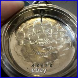 18s Rare Vintage Waltham Railroad Pocket Watch Case With Rose Gold Train Inlay