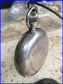 18s Waltham AW Co 3.5 Oz Coin Silver Swingout Antique Pocket Watch Case