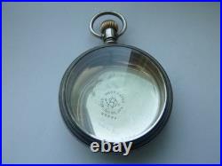 18s open-face Sears Roebuck sterling silver pocket watch CASE 55.0 grams