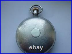 18s open-face Sears Roebuck sterling silver pocket watch CASE 55.0 grams