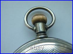 18s open-face Sears Roebuck sterling silver pocket watch CASE 55.0 grams