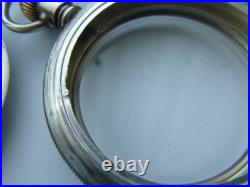18s open-face Sears Roebuck sterling silver pocket watch CASE 55.0 grams