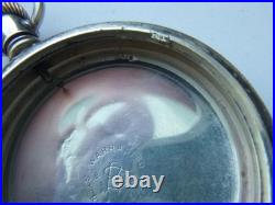 18s open-face Sears Roebuck sterling silver pocket watch CASE 55.0 grams