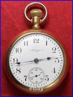 1900 Elgin Grade 148 18s 17j GM Wheeler Pocket Watch OF GF Case Working