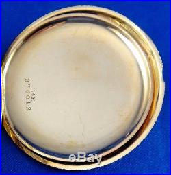 1900 Elgin National Watch Co. Pocket Watch 15J Fancy Dial 14k Gold Hunter Case