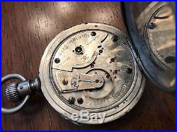 1900 Hampden New Railway 23 Jewel Gold Setting Pocket Watch DUEBER Case