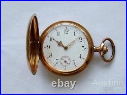 1900 Spiral Breguet Antique Vintage Gold Case 14K Men's Pocket Watch Switzerland