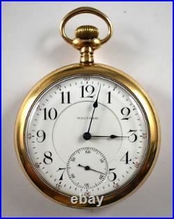 1900 Waltham Crescent St 18s 21J OF RR Pocket Watch withFahys 20YR Case lot. Wd