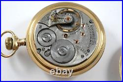 1900 Waltham Crescent St 18s 21J OF RR Pocket Watch withFahys 20YR Case lot. Wd