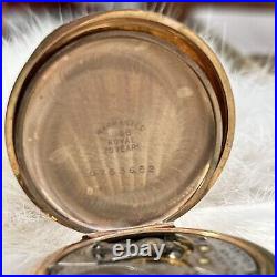 1900's Antique Elgin Pocket Watch 15 Jewel Gold Case Signed JHR To LPF 12-14-17