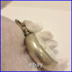 1901 Antique Waltham Pocket Watch Watch Silver Case Working Condition 18s #1883