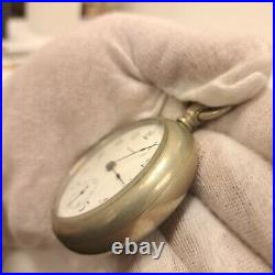 1901 Antique Waltham Pocket Watch Watch Silver Case Working Condition 18s #1883