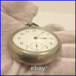 1901 Antique Waltham Pocket Watch Watch Silver Case Working Condition 18s #1883