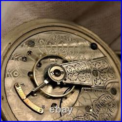 1901 Antique Waltham Pocket Watch Watch Silver Case Working Condition 18s #1883