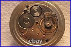 1901 Waltham Appleton Tracy 18-size 17-jewel Pocket Watch Silverode Train Case