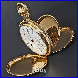 1901 Waltham P. S. Bartlett Solid 14K Gold 18S 17J Hunter Case Pocket Watch