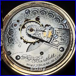 1901 Waltham P. S. Bartlett Solid 14K Gold 18S 17J Hunter Case Pocket Watch