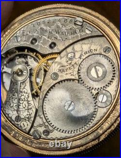 1902 Elgin Womens Pocket Watch 14K Gold Filled 25 Year Case Warranty Runs GREAT