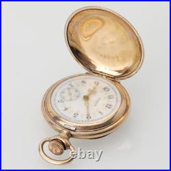 1903 Antique Elgin Pocket Watch Grade 269 Model 2 Tri Color Case Fancy Dial 0s