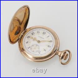 1903 Antique Elgin Pocket Watch Grade 269 Model 2 Tri Color Case Fancy Dial 0s