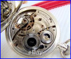 1903 WALTHAM Pocket Watch 15 Jewels in STERLING SILVER Ornate Case 16s Runs