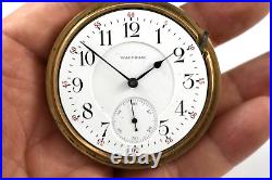 1903 Waltham Crescent St 18s 21J DS Dial OF Pocket Watch with20Yr Case lot. Wn