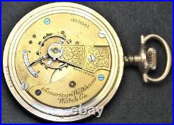 1903 Waltham Grade 1 18s 7j LS Pocket Watch with MASONIC Case Parts/Repair