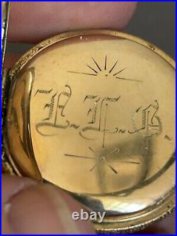 1904 Elgin 14K Gold Filled Hunter Case 12s Pocket Watch SN 10743579