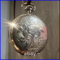 1904 Elgin 7 Jewel Wadsworth Hunter Case Pocket Watch Grade 206 6S 7J Model 2
