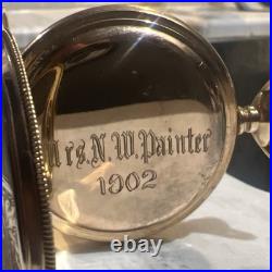 1904 Elgin 7 Jewel Wadsworth Hunter Case Pocket Watch Grade 206 6S 7J Model 2