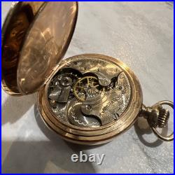 1904 Elgin 7 Jewel Wadsworth Hunter Case Pocket Watch Grade 206 6S 7J Model 2
